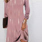 Women's Long Sleeve Printed Autumn New Round Neck Knitted Dress