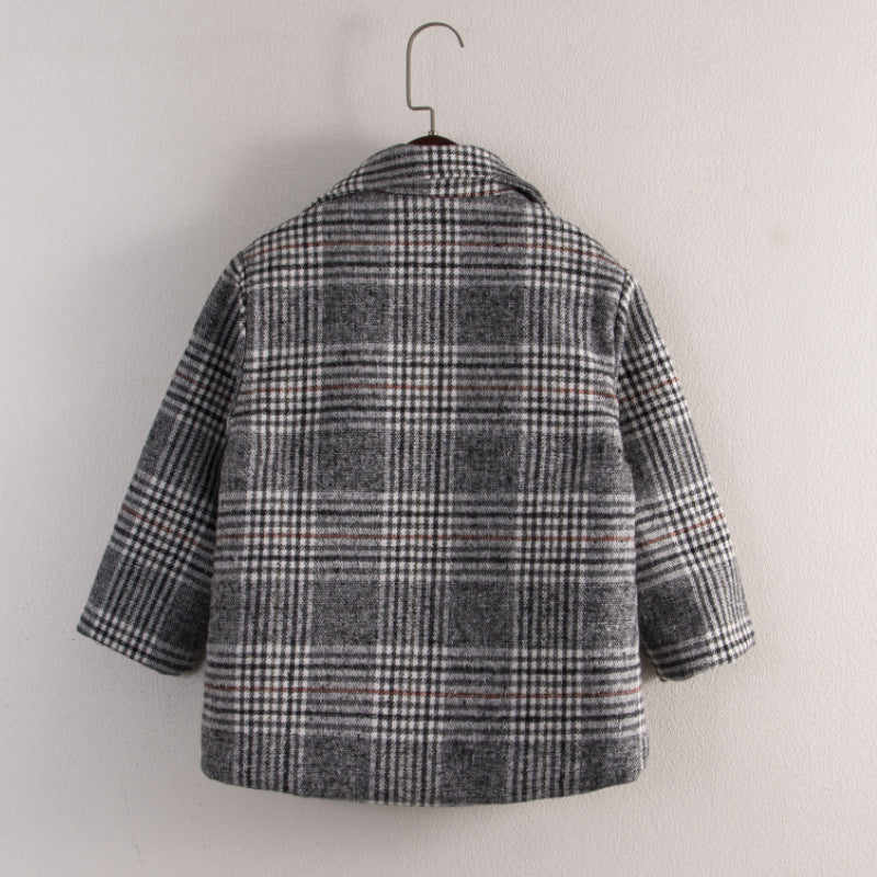 Children Casual Fashion Cotton Small Suit Gray