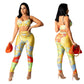 Fashion Printed Trousers Casual Two-piece Suit