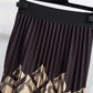 Women's Graceful Geometric Striped Pleated Skirt