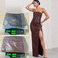 Women's Summer Slim-fit Long PU Leather Dress