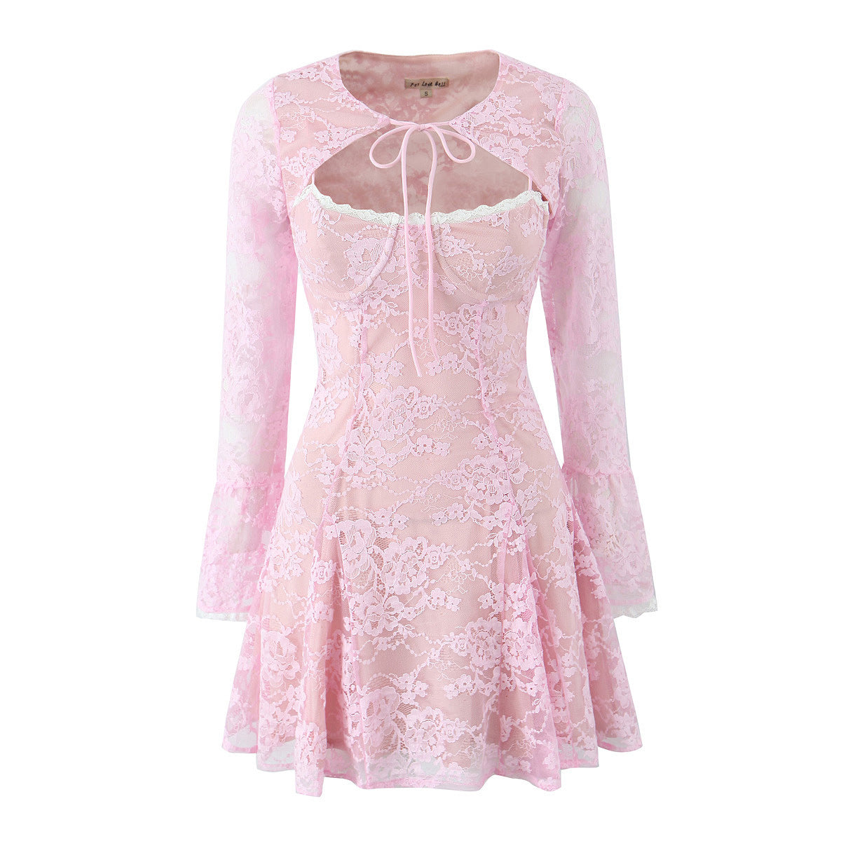 Lace Blouse Suspender Skirt Two-piece Set