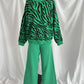 Commuter Knitted Two-piece Zebra Pattern Contrast Color
