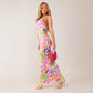 Fashion Women's Wear Sling Pleated Printing Dress