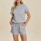 Ensemble short tendance en tissu texturé