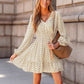 Women's V-neck Elegant Geometric Print Long Sleeve Dress