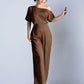 Silky-elegant Asymmetrical Jumpsuit For Women