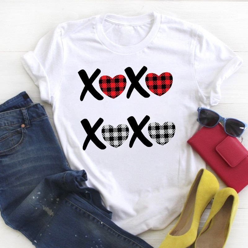 Personalized English Letters Couple Men's And Women's T-shirts