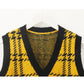 Women's Checkerboard V-Neck Pullover Tank Top
