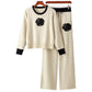 European And American Fashion Suit Women's Spring And Autumn Loose And Irregular Knitting