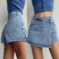 Anti-exposure Irregular Denim Skirt