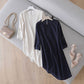 Loose Temperament Hollow-out Three-quarter Sleeve Straight Skirt
