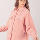 Women's Fashion Big Pit Strip Large Pocket Shirt Coat
