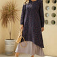 Long Sleeve Fake Two-piece Printed Dress