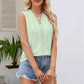 Women's Hole Hollow-out V-neck Sleeveless Stitching Vest