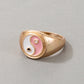 Cute Cartoon Dripping Oil Ins Wind Color Multi-element Single Ring