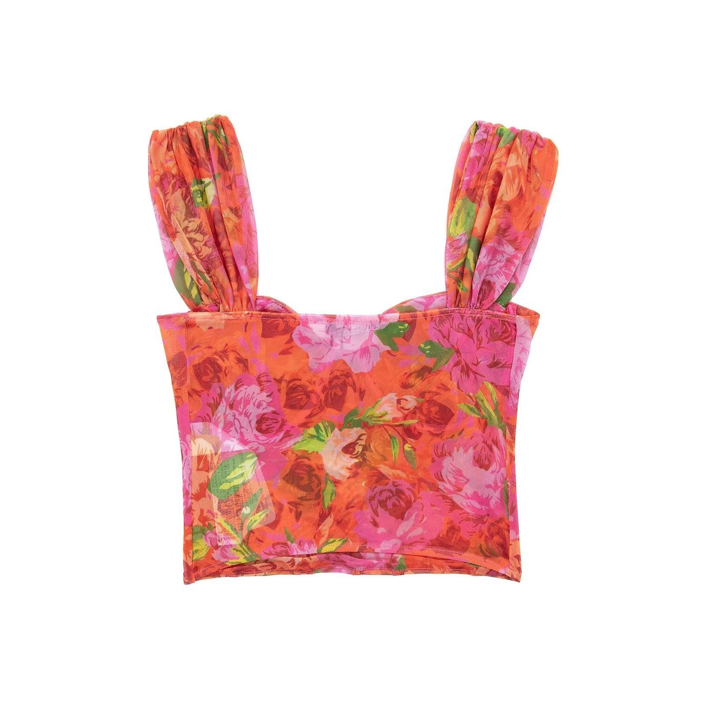 Women's Clothing Wide Camisole Juan Net Printed Corset Short