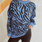 Commuter Knitted Two-piece Zebra Pattern Contrast Color