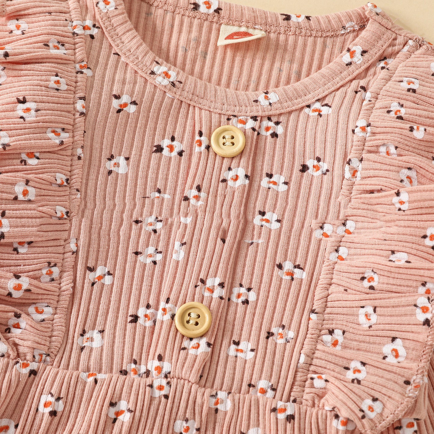 Barboteuse triangle à manches longues en coton simple et tendance pour filles, à rayures profondes et imprimée