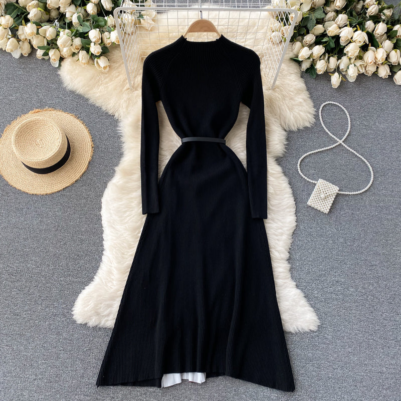 Women's Color Changing Pleated Slim Waisted Swing Dress