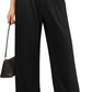 Women's Wide-leg Pants High Waist Stretch