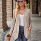 Women's Hollow Striped Brushed Cardigan Jacket