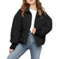 Casual Zipper Lantern Long Sleeve Cotton-padded Coat