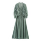 Dignified Sense Of Design V-neck Waist-slimming Long Dress