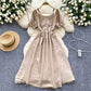 Sweet Designer-style Cutout Halterneck Off-shoulder Dress