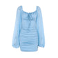 Robe fourreau élégante et tendance, coupe ajustée, plissée et amincissante, pour femme
