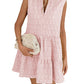 Womens Summer Sleeveless Patchwork V-Neck Pullover Dress For Europe And America