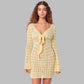 Hollow-out Side Strap Round Neck Backless Sun-proof Beach Women's Clothing Dress