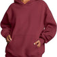 Sweats à capuche pour femmes avec poches, sweat-shirt tendance uni, pull à capuche surdimensionné, vêtements pour femmes