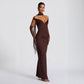 Girl Tube Top Off-shoulder Waist Elastic Hip Dress