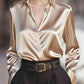 Autumn French Design Retro Stripe Niche Long Sleeve Shirt