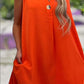Summer V-neck Sleeveless Dress With Button Decoration Solid Color Casual Loose Straight Dresses Womens Clothing