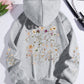 Women's Colorful Flower Print Sweatshirt Sweater