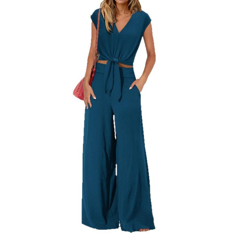 Fashion Casual Top Loose Two-piece Suit
