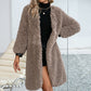 Manteau en fourrure mi-long ample et décontracté, commerce extérieur