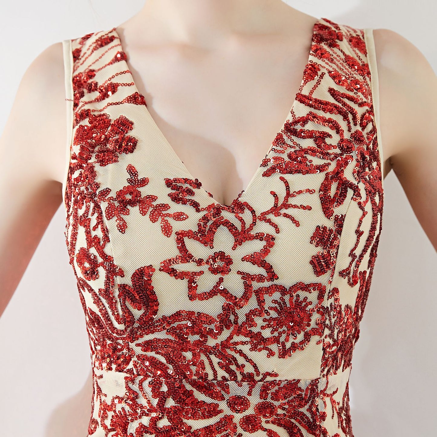 Evening Dress Female New Style Banquet Elegant Temperament Annual Meeting Long Fish Tail Sequin