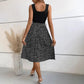 Elegant Contrast Color Sleeveless Dress