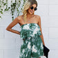 Summer European And American New Style Tube Top Tie-dye High-waist Jumpsuit
