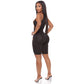 Combinaison moulante sans manches de couleur assortie pour femme