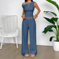 Womens Two Piece Set Tank Top And Wide Leg Pants