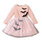 Halloween Girls' Long Sleeve Mesh Dress