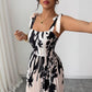 Women's Retro Painted Print Slip Dress