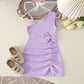 Girls' Sling Green Dress Summer
