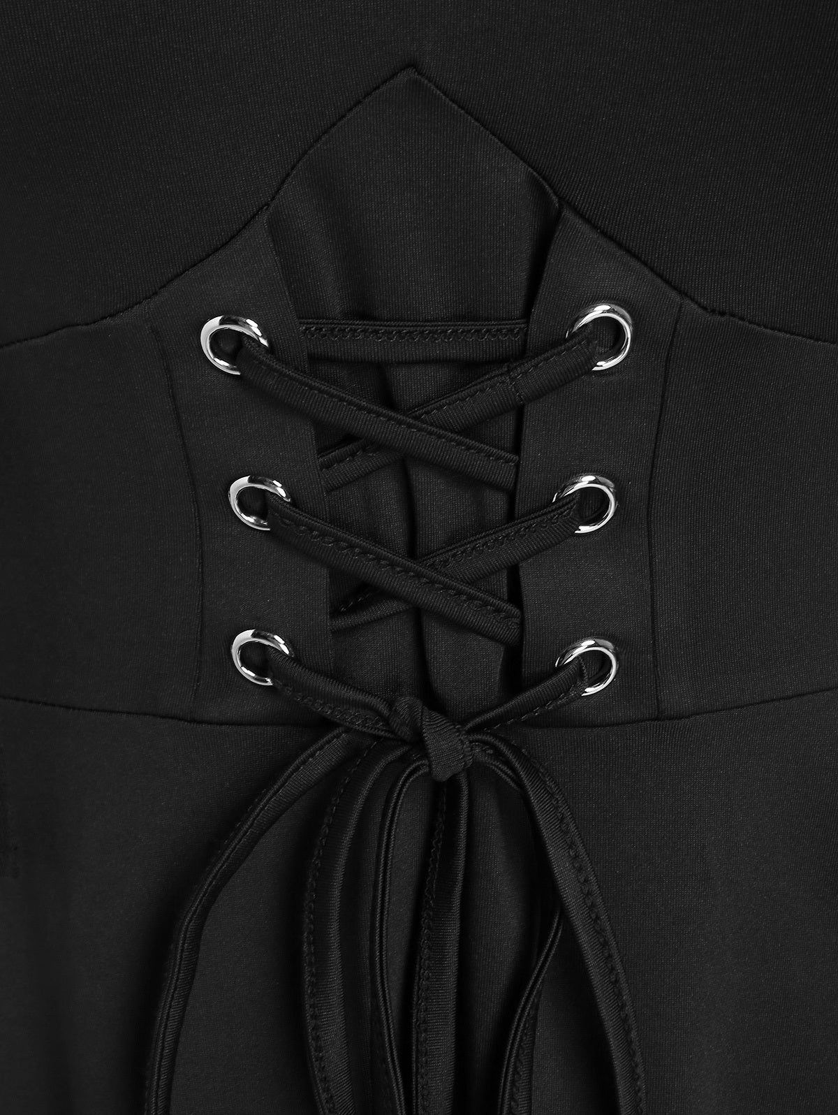 Buckle Tie Ladies Mini Dress Black