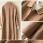 Double Faced Cashmere Womens Mid Length Loose Wool Coat