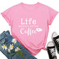 Letter Loose Round Neck T-shirt